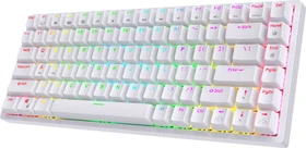RK Royal Kludge RK84 75% Wireless, weiß, LEDs RGB, hot-swap, RK BROWN, USB/Bluetooth, DE