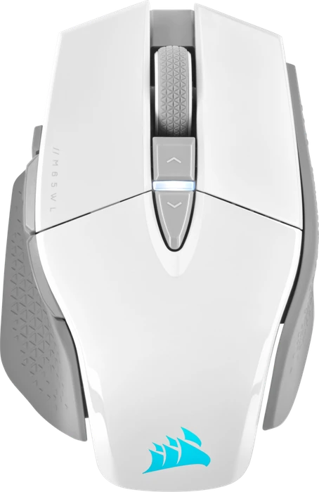 Corsair Gaming M65 RGB Ultra Wireless, weiß/hellgrau, USB/Bluetooth