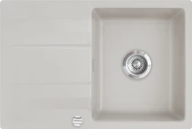 systemceram Genea 75 F Einbau Becken reversibel mit Ablauffernbedienung alu