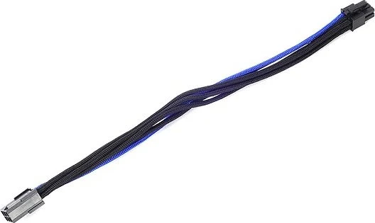 SilverStone PP07-IDE6BA, 6-Pin PCIe Verlängerung 250mm, sleeved blau/schwarz