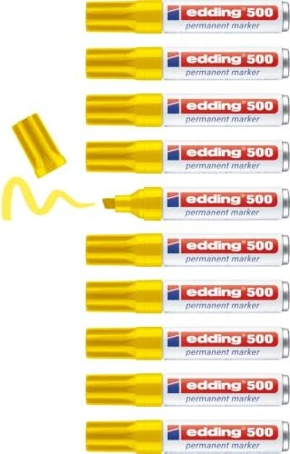 edding 500 Permanentmarker gelb, 10er-Pack