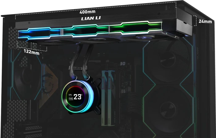 Lian Li HydroShift II LCD-C 360TL, schwarz