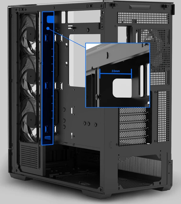 Zalman P40 Prism Plus Black, schwarz, Glasfenster