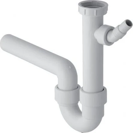Geberit Rohrbogensiphon für Spülbecken, mit Winkelschlauchtülle, Abgang horizontal, 40mm