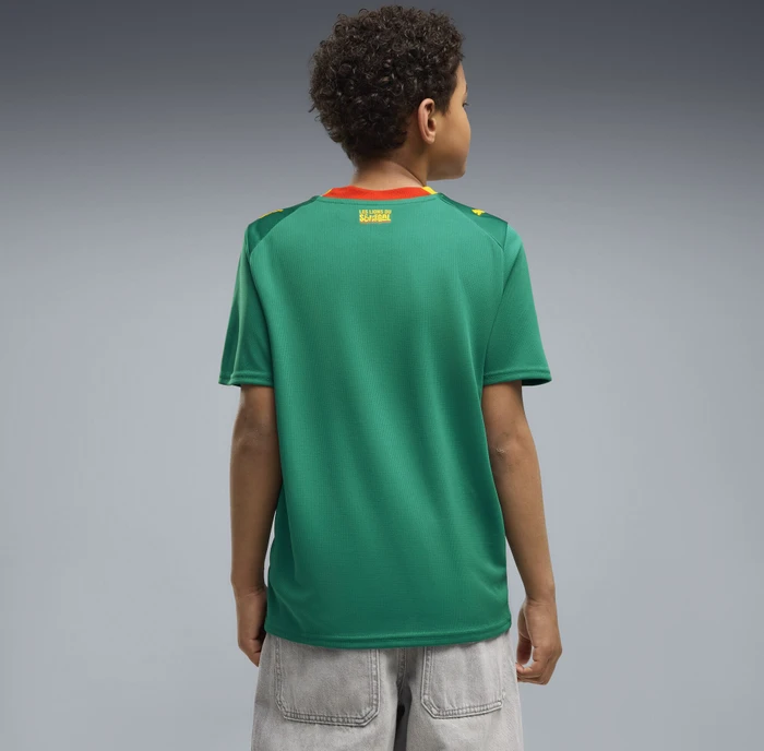 Puma FIFA WM 2026 Senegal Auswärtstrikot kurzarm wild green/puma red (Junior)