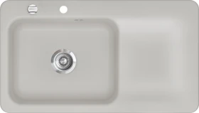 systemceram Juna 90 Einbau Becken links alu