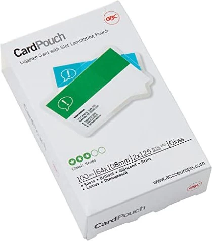 GBC Laminierfolien, 65x108mm, 2x 125µm, glänzend, 100 Stück