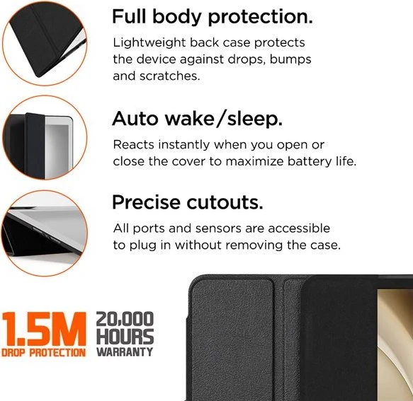 Eiger Eiger Peak Folio-Case für Samsung Galaxy Tab A9+ (2023), schwarz