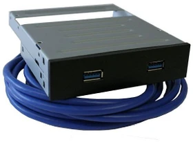 MS-Tech 2-Port USB 3.0 Frontpanel, 3.5" Multifunktionspanel