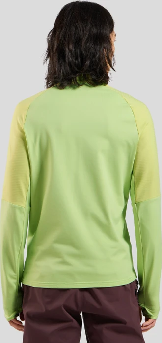 Odlo Descent Ceramiwarm Midlayer Funktionsshirt langarm shadow lime (Herren)