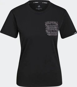 adidas Terrex Pocket Graphic T-Shirt kurzarm schwarz/weiß (Damen)