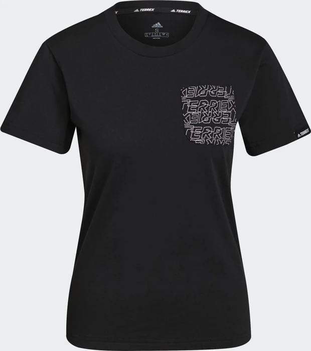 adidas Terrex Pocket Graphic T-Shirt kurzarm schwarz/weiß (Damen)