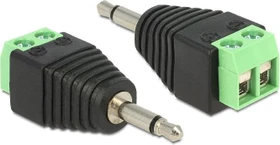 DeLOCK 3.5mm Klinke [Stecker] auf 2-Pin-Terminalblock Adapter (65528)