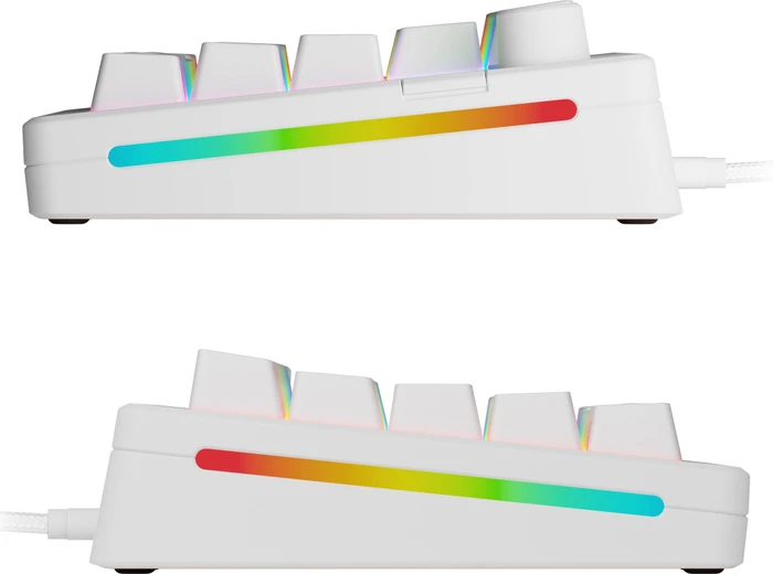 Glorious GMMK 3 65% Pre-built Gaming Keyboard, weiß, LEDs RGB, Glorious Fox MX, USB, US