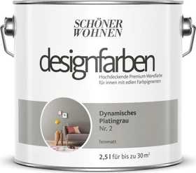 Schöner Wohnen Designfarben innen dynamisches platingrau, 2.5l