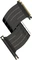 LinkUP AVA5 Riser Kabel, rechts gerichtet, gewinkelt, PCIe 5.0, 400mm, schwarz Vorschaubild