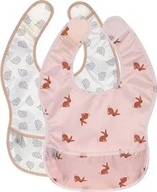 Lässig Lätzchen mit Auffangschutz Little Forest Hase, 2 Stück