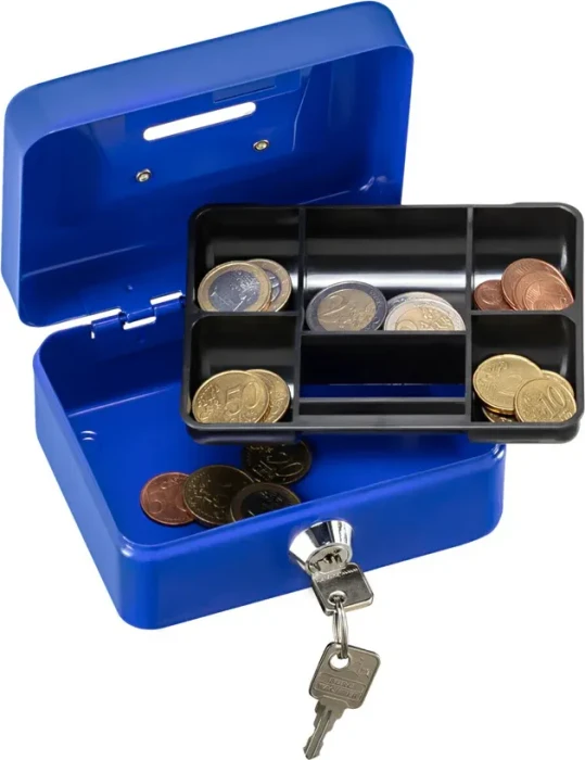 Burg-Wächter Money 5012 Geldkassette, blau, Schlüsselschloss
