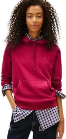 Tommy Hilfiger Flag Embroidery Fleece Drawstring Hoodie weiß (Damen)