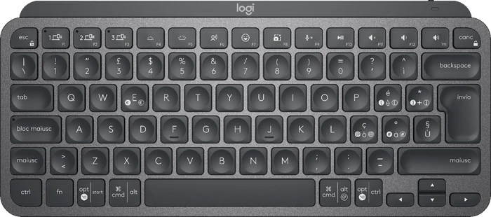 Logitech MX Keys Mini, LEDs weiß, Logi Bolt, Graphite, schwarz, USB/Bluetooth, IT
