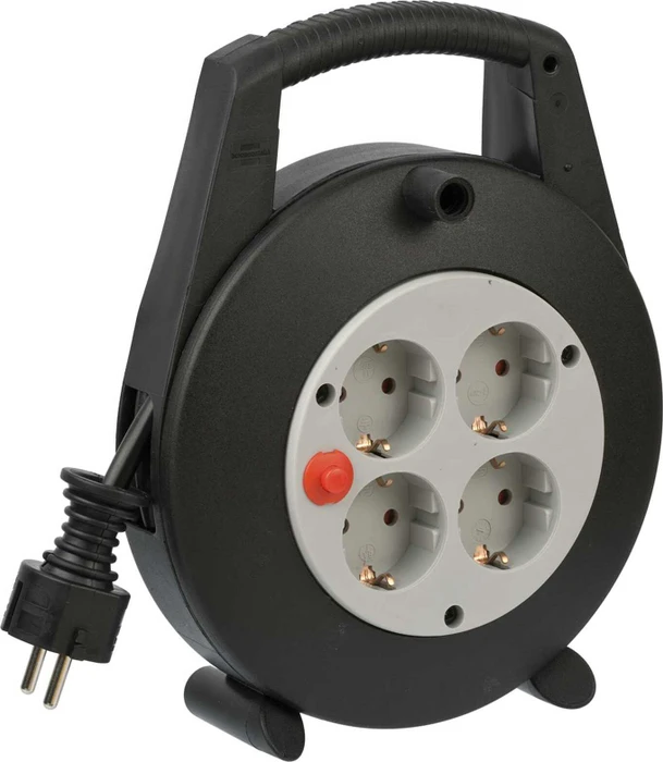 Brennenstuhl Vario Line Kabelbox 4-fach schwarz/lichtgrau, Schuko auf 4x Schuko, 5m, IP20, H05VV-F 3G1,5