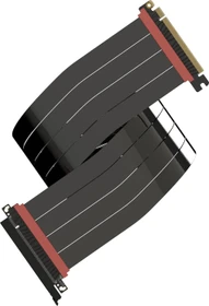 LinkUP AVA5 v2 Riser Kabel, gerade, PCIe 5.0, 800mm, schwarz/rosa