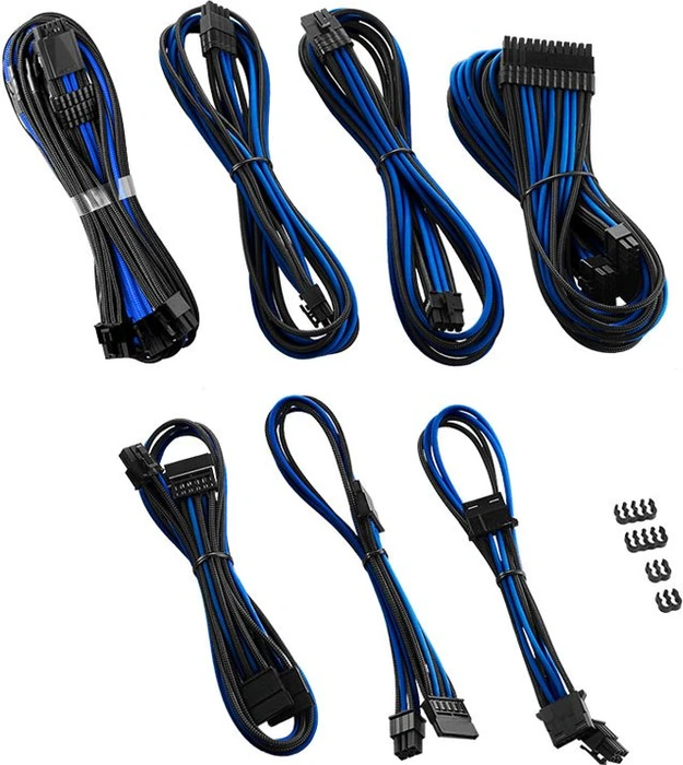 CableMod C-Series Pro ModMesh 12VHPWR Cable Kit for Corsair RM (Black Label), schwarz/blau