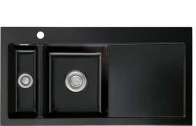 systemceram Mera 100 Einbau Becken links nero