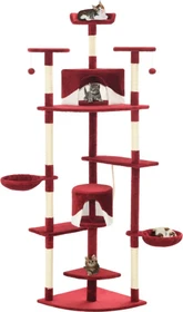 vidaXL Katzen-Kratzbaum Sisal, 203cm, beige/rot