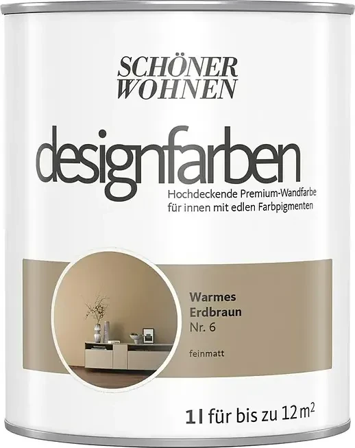 Schöner Wohnen Designfarben innen warmes erdbraun, 1l