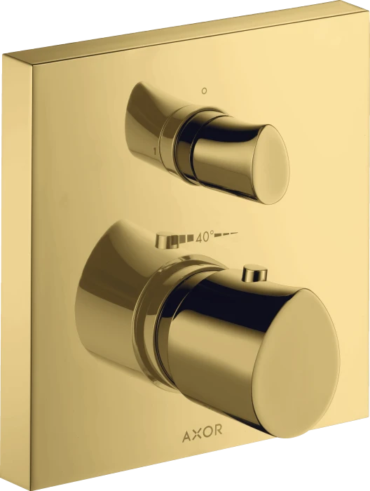 Hansgrohe AXOR Starck Organic Thermostat Unterputz mit Absperrventil polished gold optic