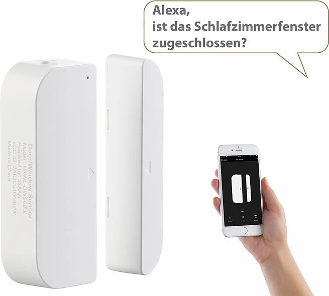 Luminea XMD-102.app Tür- und Fensteralarm, Schließ-/Öffnungssensor