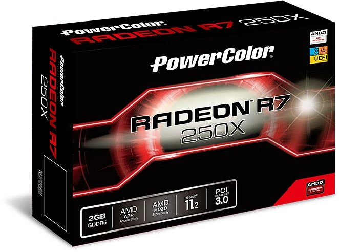 PowerColor Radeon R7 250X, 2GB GDDR5, VGA, DVI, HDMI