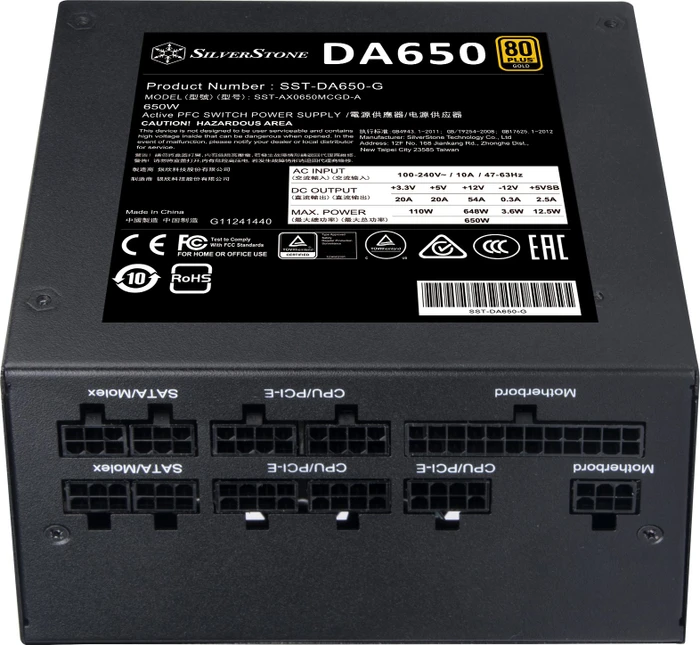 SilverStone Decathlon Gold Series DA650 Gold 650W, ATX 2.4