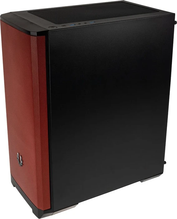 BitFenix Nova Mesh SE TG 4ARGB, schwarz/rot, inkl. 4x Lüfter, Lüfter LED RGB, Glasfenster