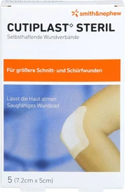 Cutiplast Steril, 5 x 7.2cm, 5 Stück