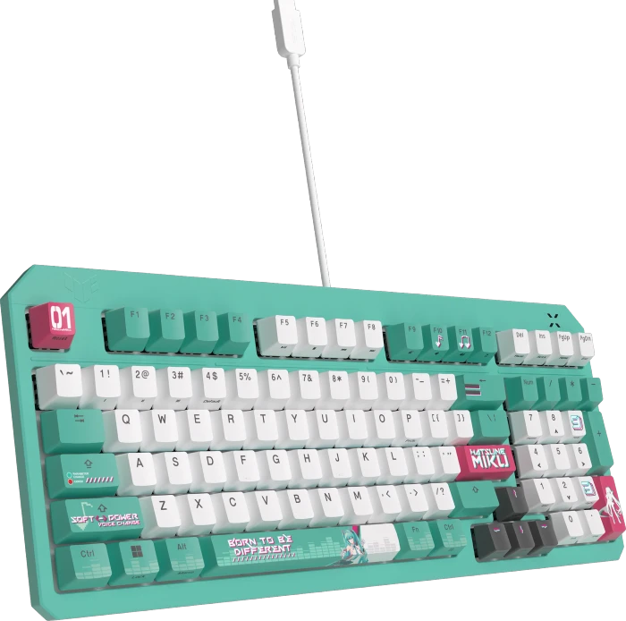 ASUS TUF Gaming K3 Gen II, Hatsune Miku Edition, LEDs RGB, TUF Optical-Mech RED Linear, USB, US