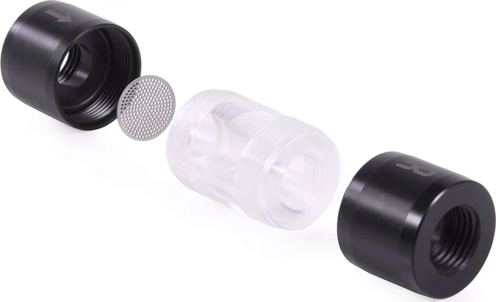 Alphacool Eiszapfen Acryl/Acetal Inline Filter G1/4, schwarz