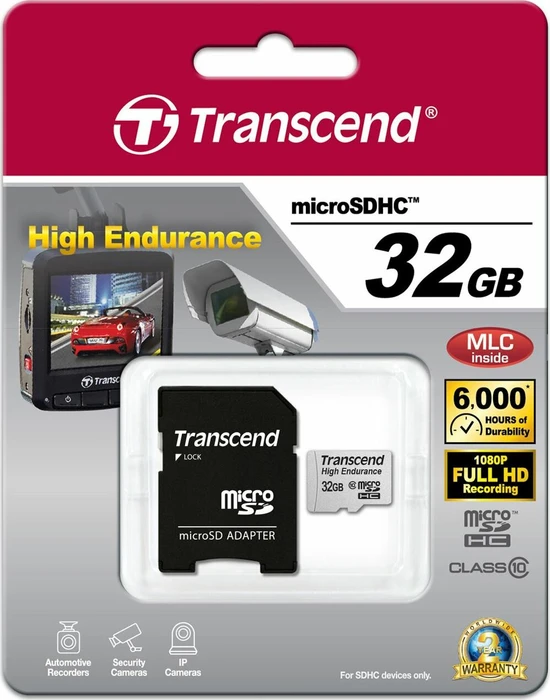 Transcend High Endurance 10V R21/W20 32GB Kit, Class 10