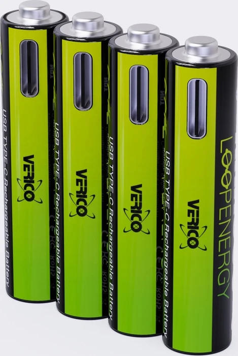 Verico LoopEnergy Micro AAA Li-Ion USB-C 600mAh, 4er-Pack