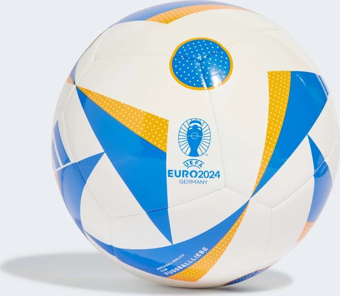 adidas UEFA EURO 2024 Fussballliebe Club Fußball white/glow blue/lucky orange