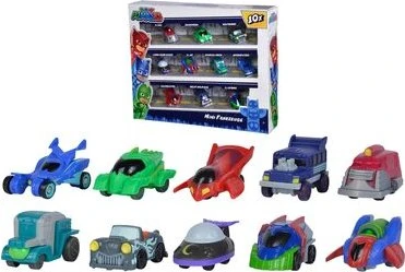 Simba Toys PJ Masks - Mini Fahrzeuge Deluxe Set 10 Stück