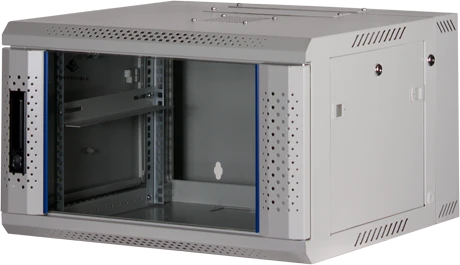 Rockstable 19" Wandschrank 6HE, Sicherheitsglastür, IP2X, weiß, 600mm tief