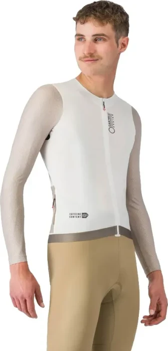 Castelli Corretto Trikot langarm ivory/silver moon/deep green (Herren)
