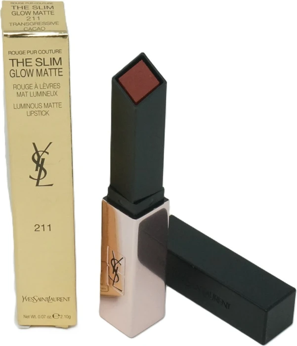 Yves Saint Laurent Rouge Pur Couture The Slim Glow Matte Lippenstift 211 Transgressive Cacao, 2.1g
