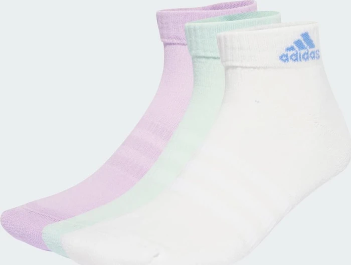 adidas Cushioned Ankle Socken powder plum/white/halo mint, 3 Paare