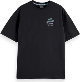 Scotch & Soda Artwork T-Shirt kurzarm washed black (Herren)