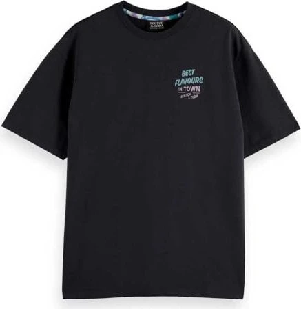 Scotch & Soda Artwork T-Shirt kurzarm washed black (Herren)