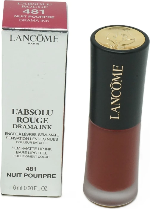 Lancôme L'Absolu Rouge Drama Ink Lippenstift 481 nuit pourpre, 6ml