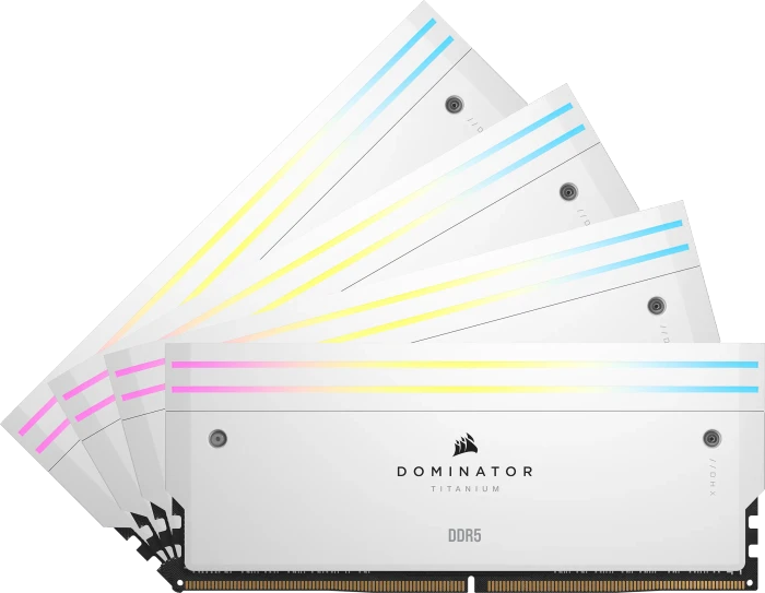 Corsair Dominator Titanium RGB weiß UDIMM 64GB Kit, DDR5-6000, CL36-36-36-76